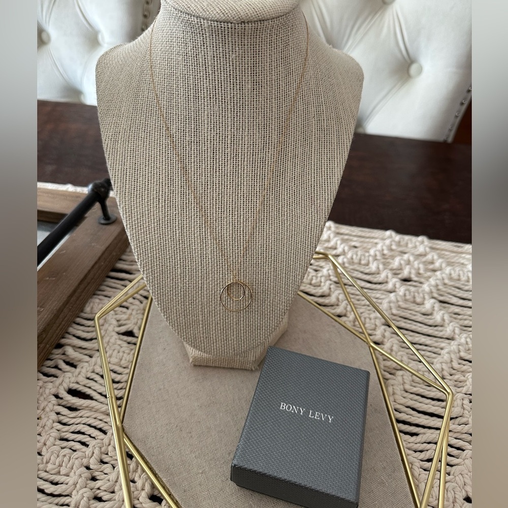 Bony Levy 14k Yellow Gold Circle Necklace - 16” - 18”